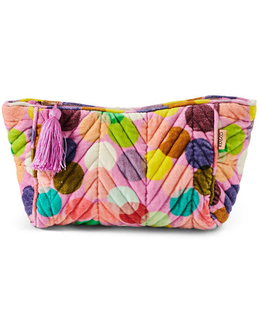 Confetti Pink Velvet Toiletry Bag One Size